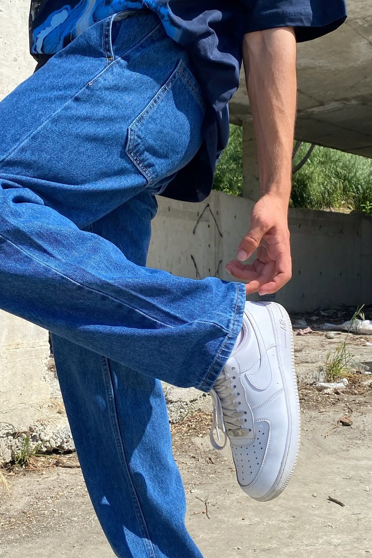 Basic Bel Lastikli Baggy Jean
