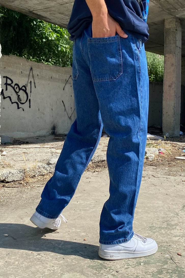 Basic Bel Lastikli Baggy Jean