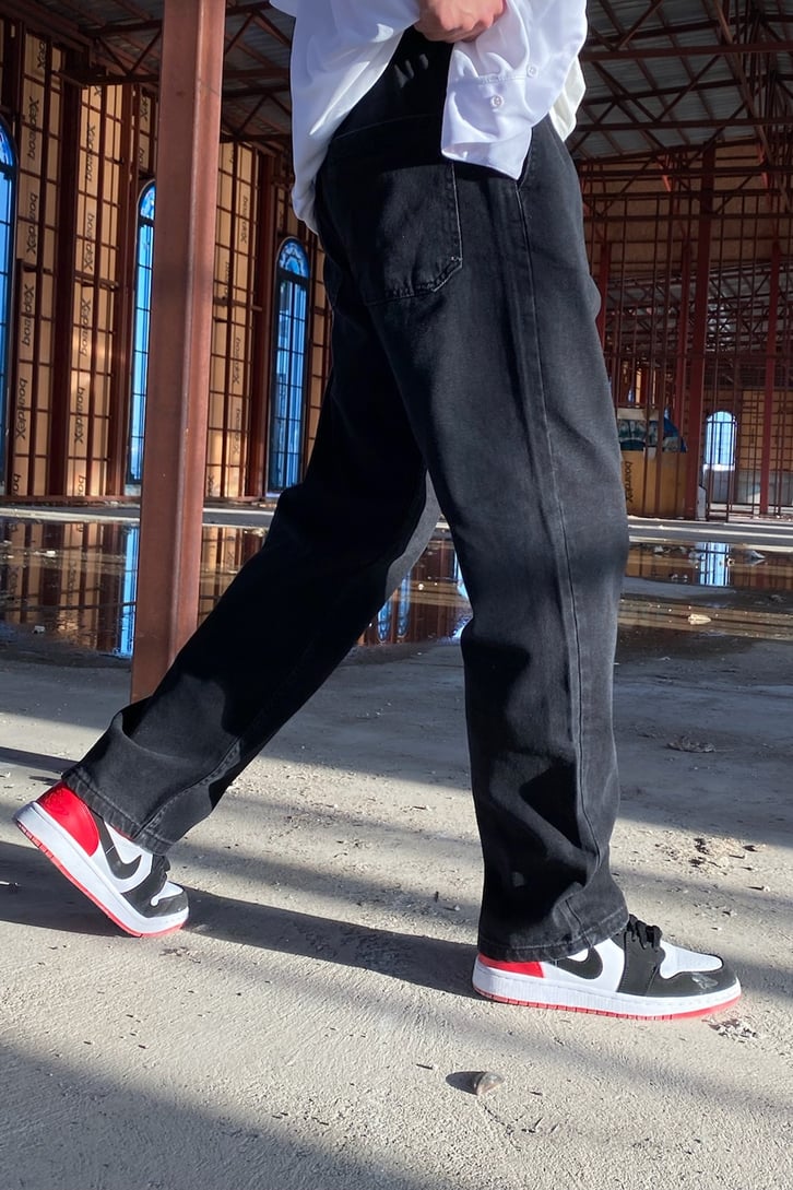 Basic Bel Lastikli Baggy Jean