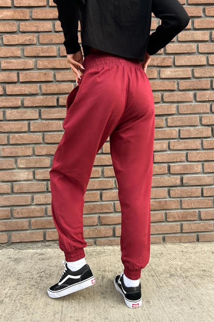 Basic Bel Lastikli Basic Bordo Eşofman Altı