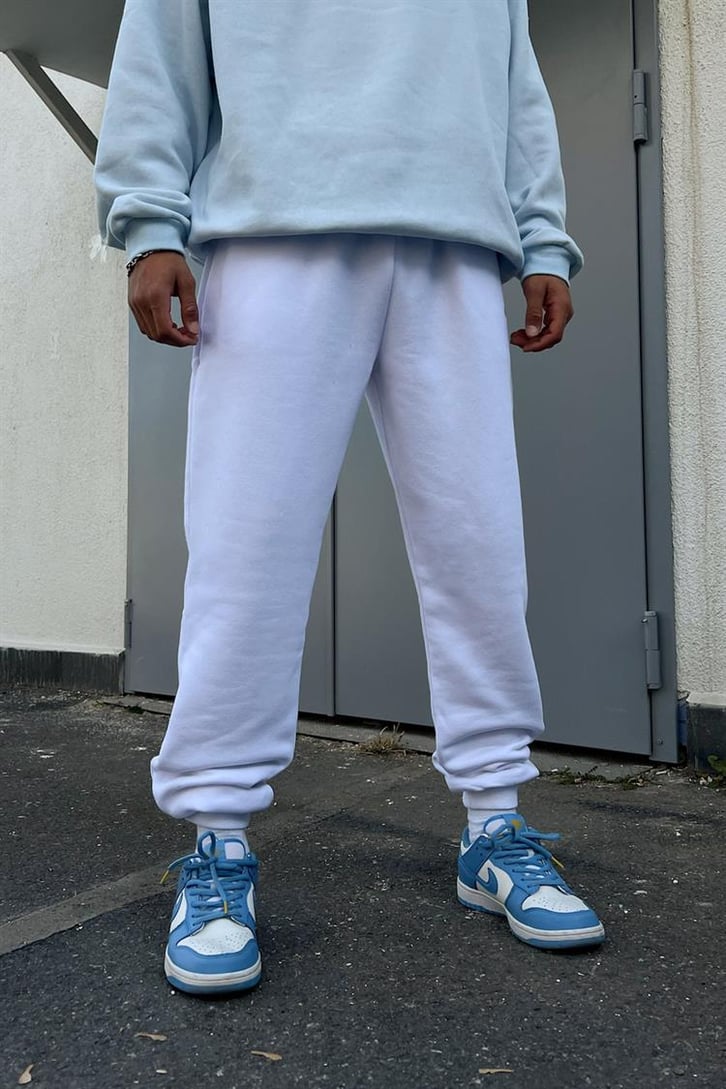 Basic Beyaz Jogger Fit Eşofman Alt