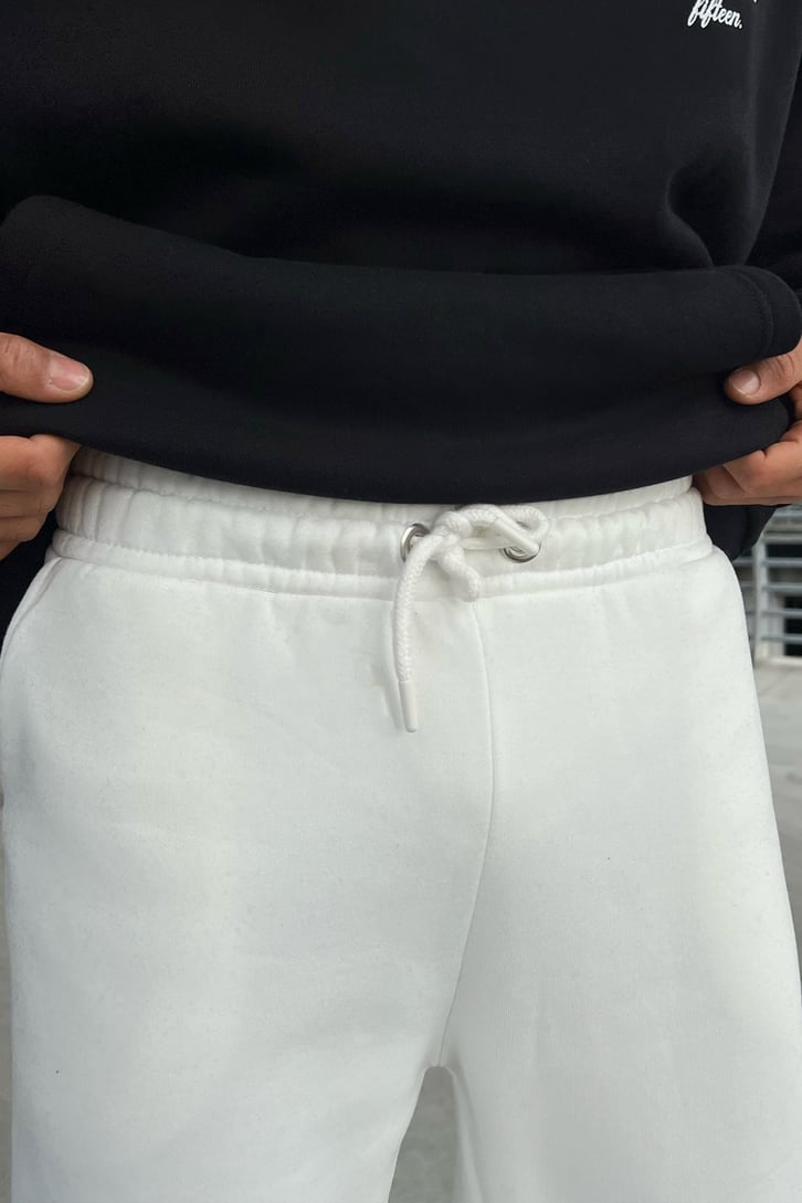 Basic Beyaz Jogger Fit Eşofman Altı