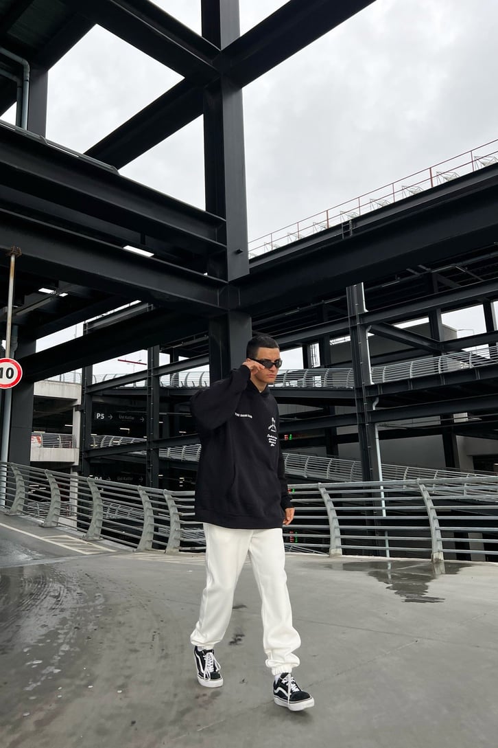 Basic Beyaz Jogger Fit Eşofman Altı