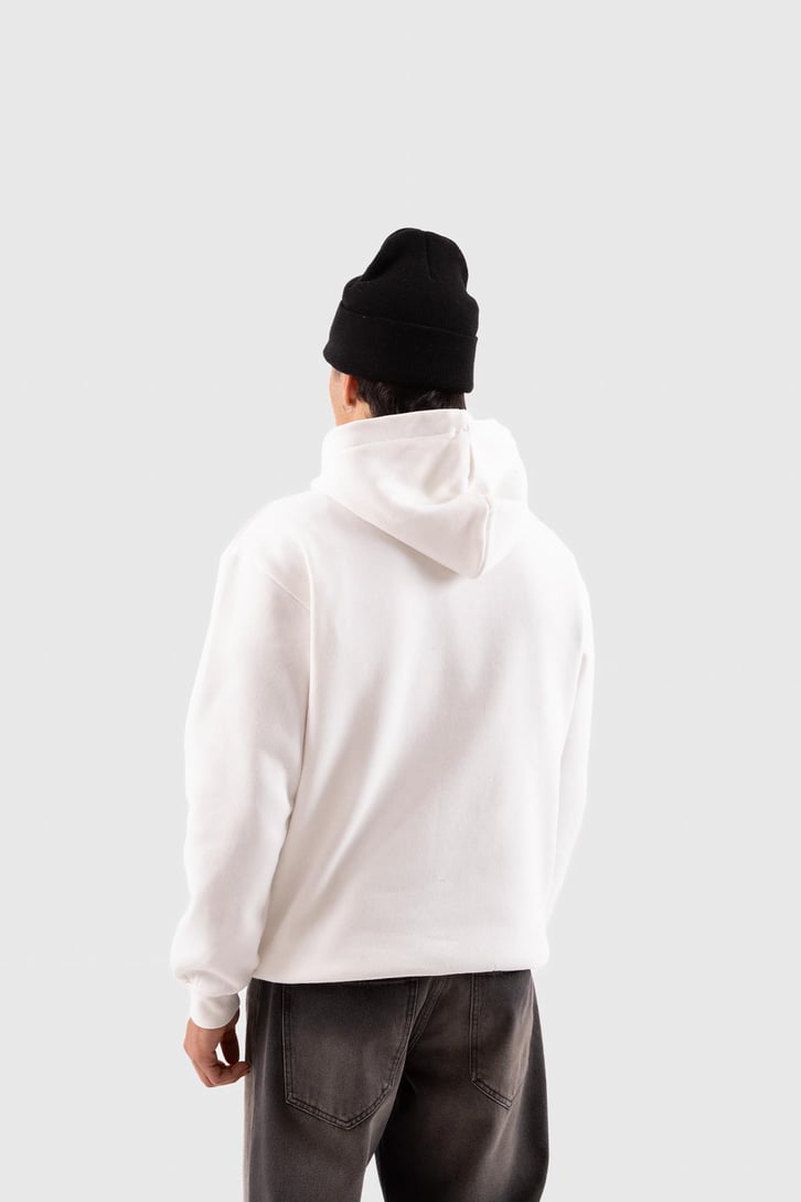 Basic Beyaz Oversize Hoodie