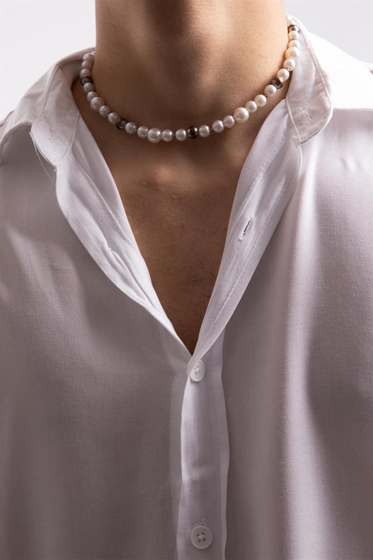 Basic Beyaz Oversize Kısa Kol Gömlek