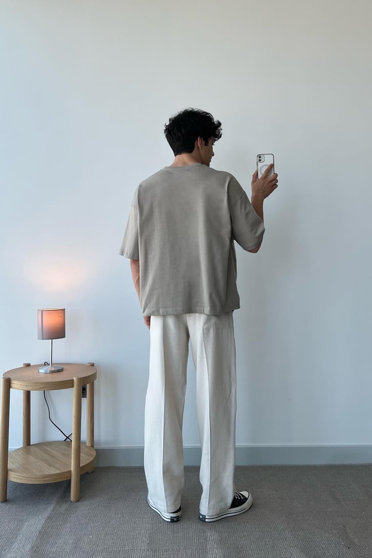 Basic Beyaz Oversize Tişört