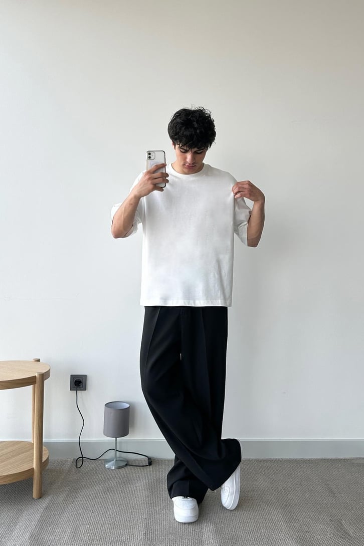 Basic Beyaz Oversize Tişört