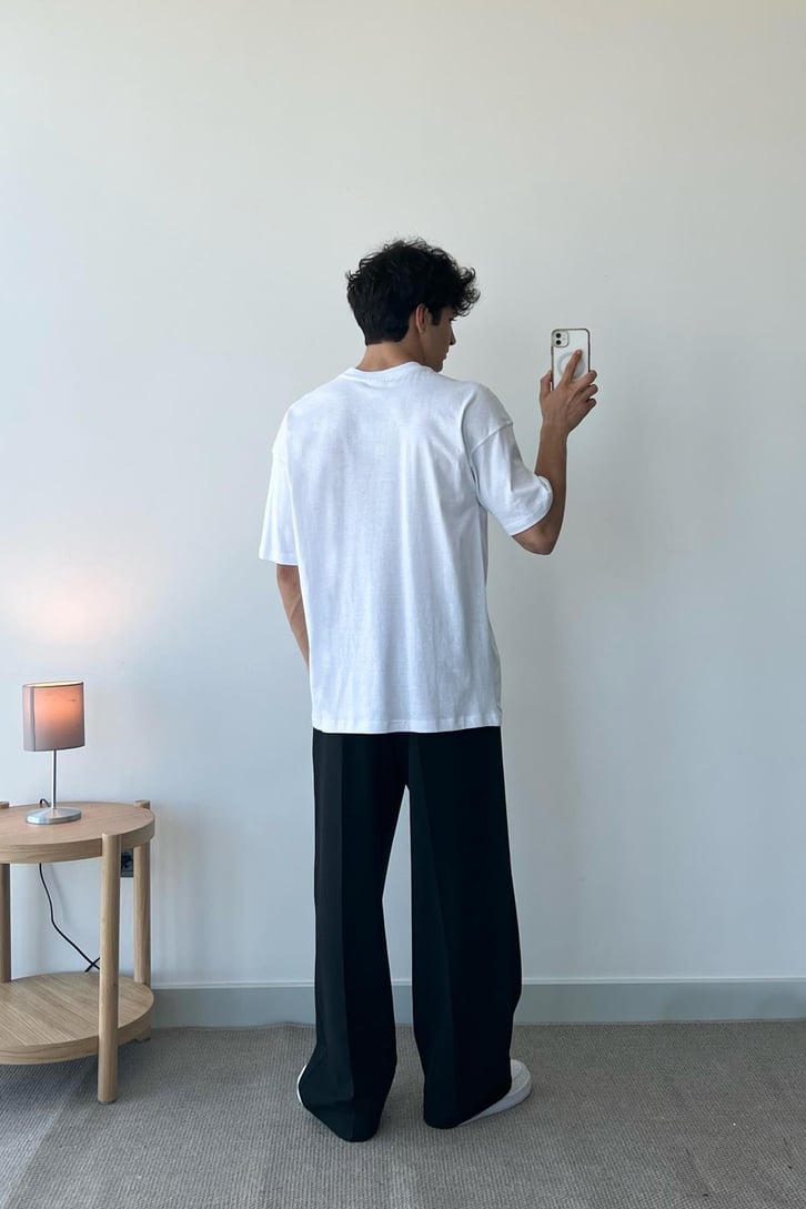 Basic Beyaz Oversize Tişört