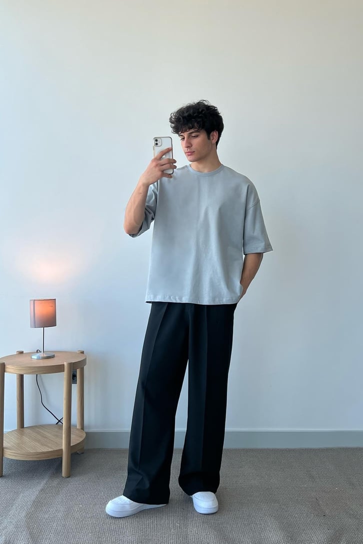 Basic Beyaz Oversize Tişört