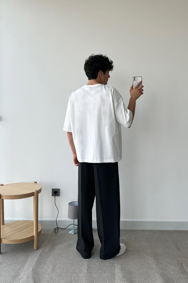 Basic Beyaz Oversize Tişört