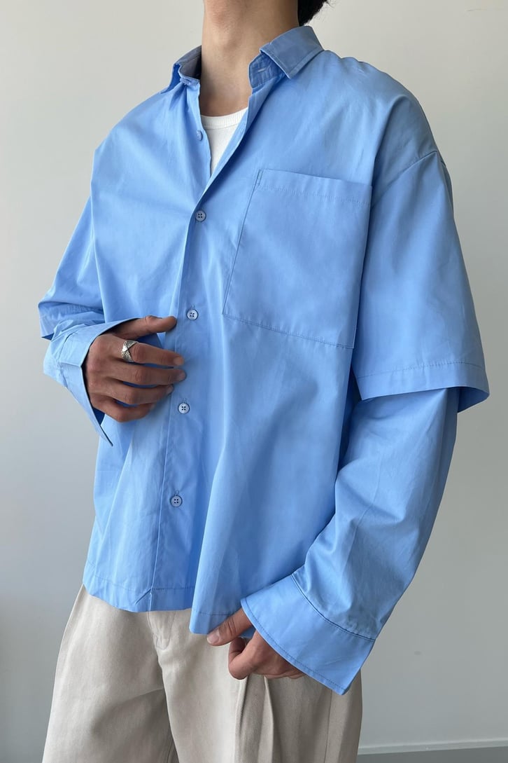 Basic Beyaz Uzun Kol Oversize Gömlek