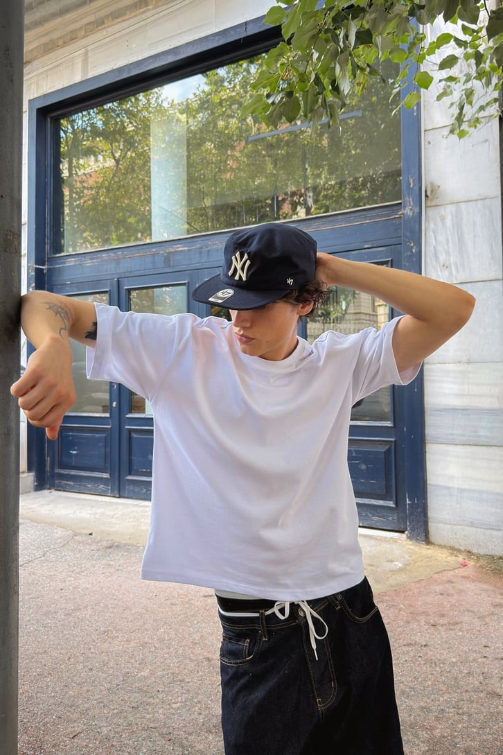 Basic Boxy Fit Ekru Tişört
