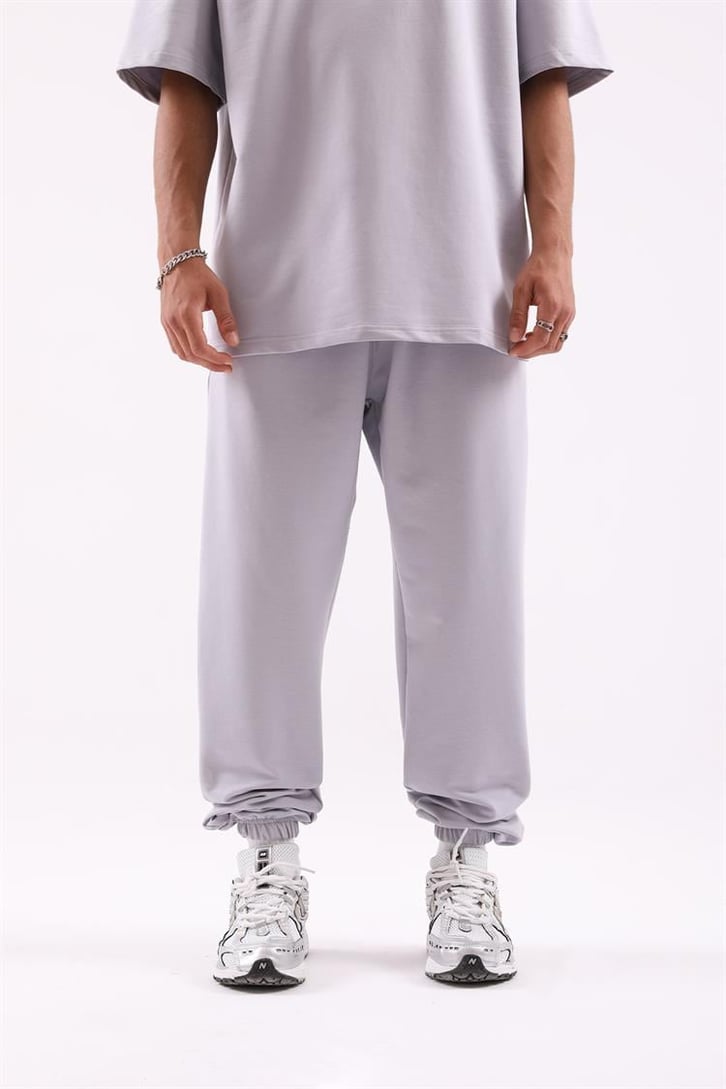Basic Buz Gri Jogger Fit Eşofman Takımı