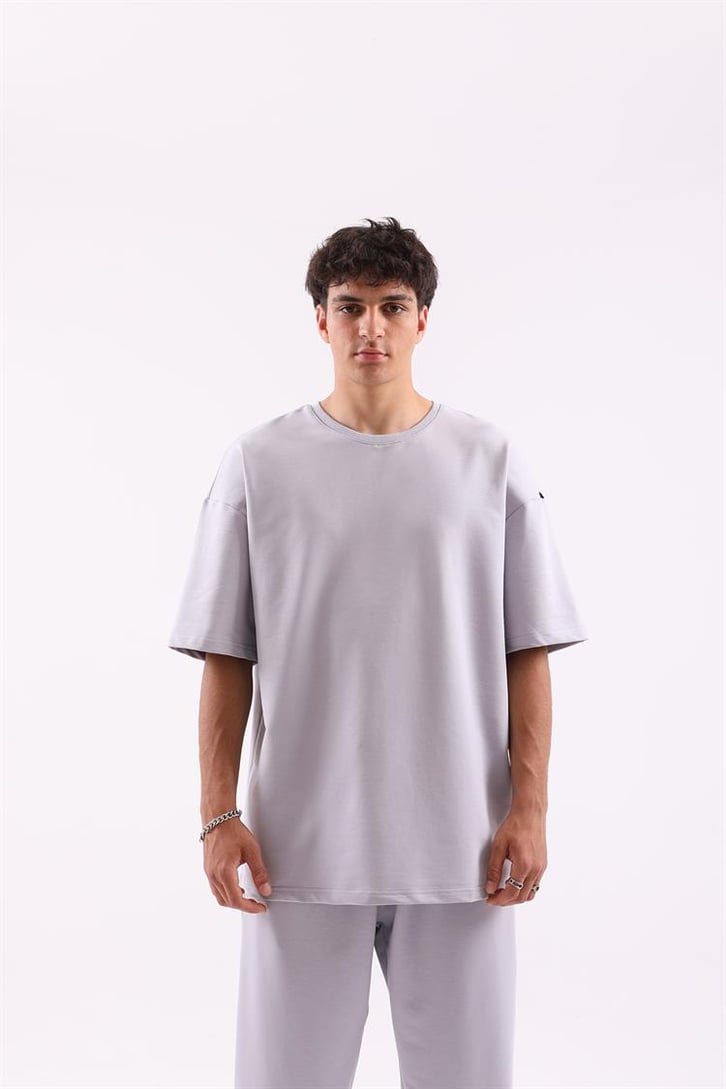 Basic Buz Gri Jogger Fit Eşofman Takımı