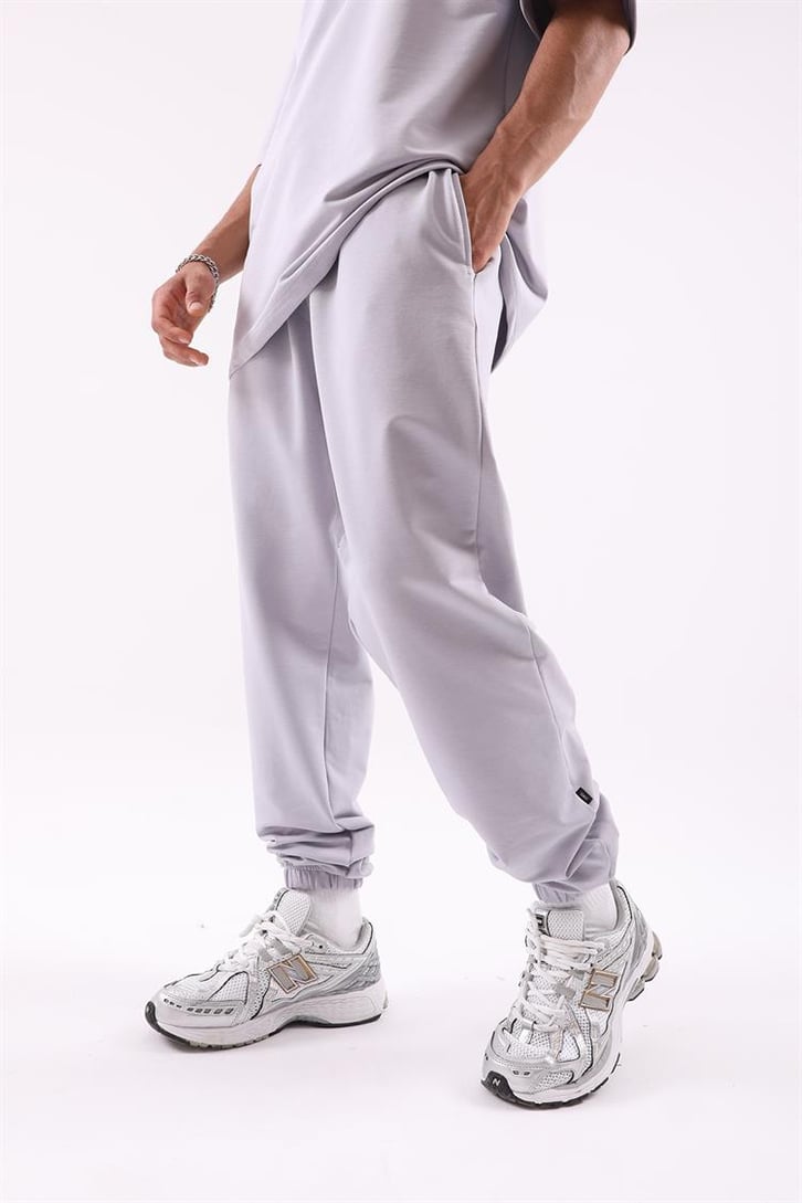 Basic Buz Gri Jogger Fit Eşofman Takımı