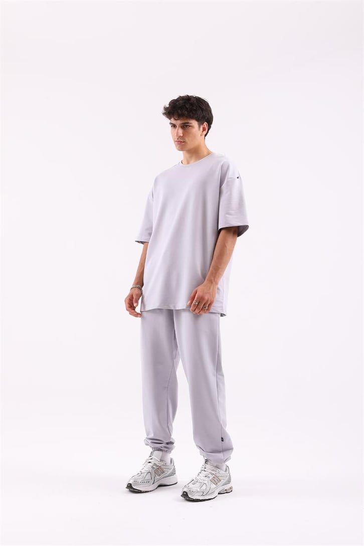 Basic Buz Gri Jogger Fit Eşofman Takımı