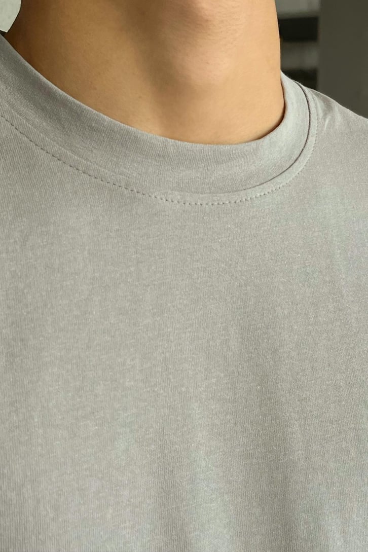 Basic Buz Gri Oversize Tshirt