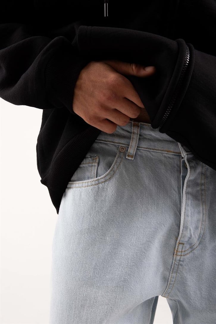 Basic Buz Mavi Baggy Jean