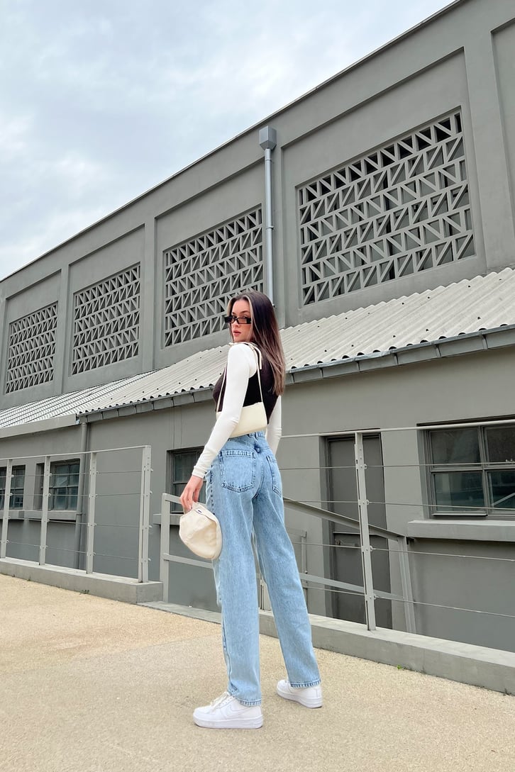 Basic Buz Mavi Baggy Jean