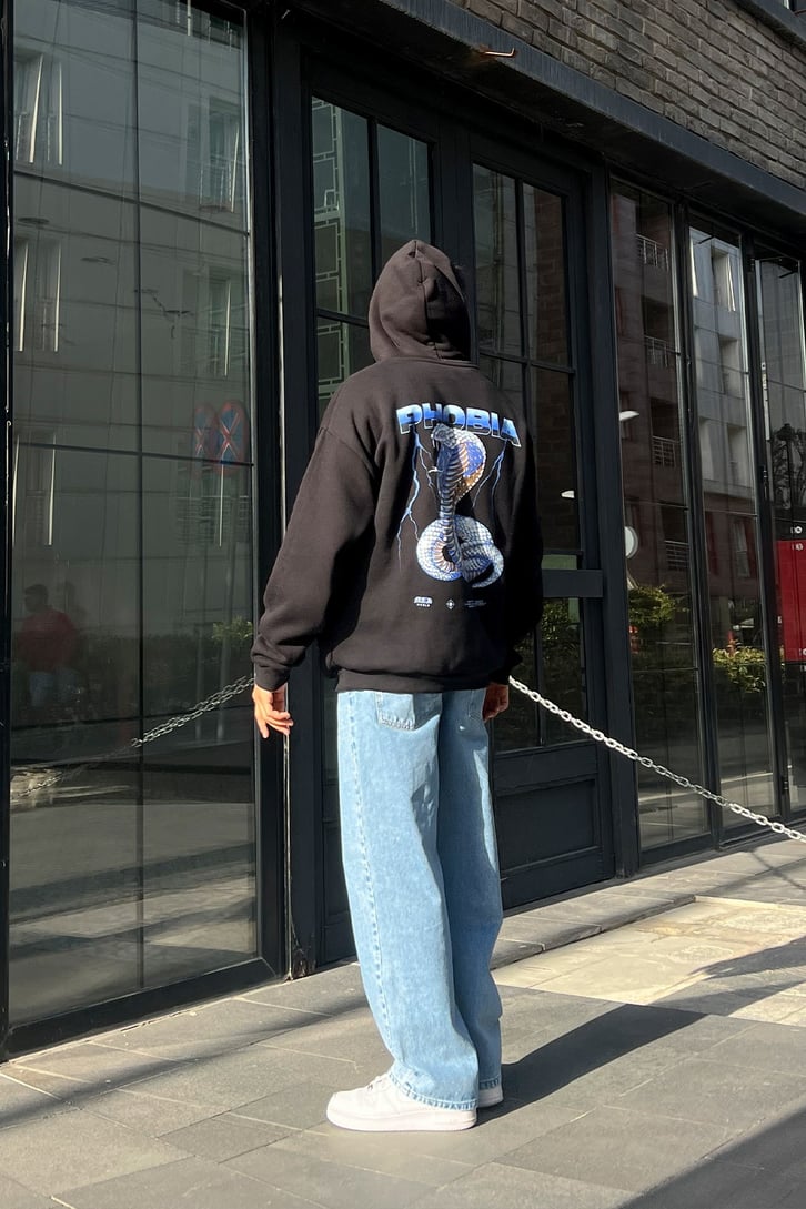Basic Buz Mavi Baggy Jean