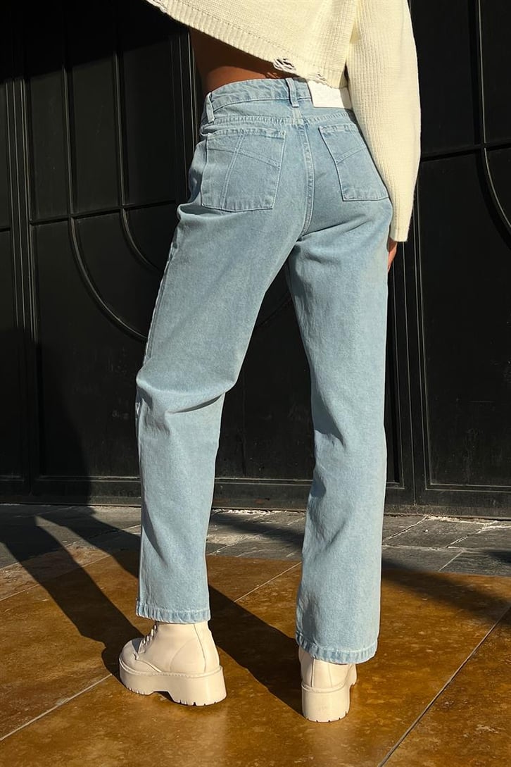 Basic Buz Mavi Baggy Jean