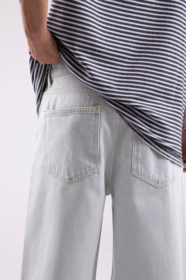 Basic Buz Mavi Baggy Jean