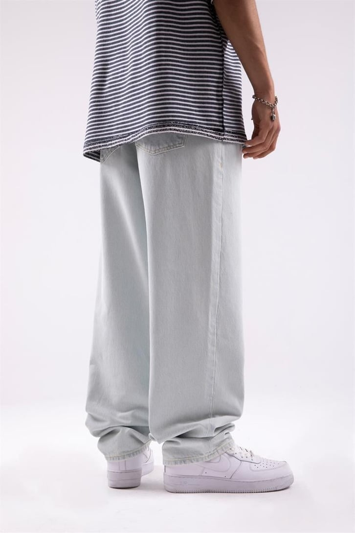 Basic Buz Mavi Baggy Jean