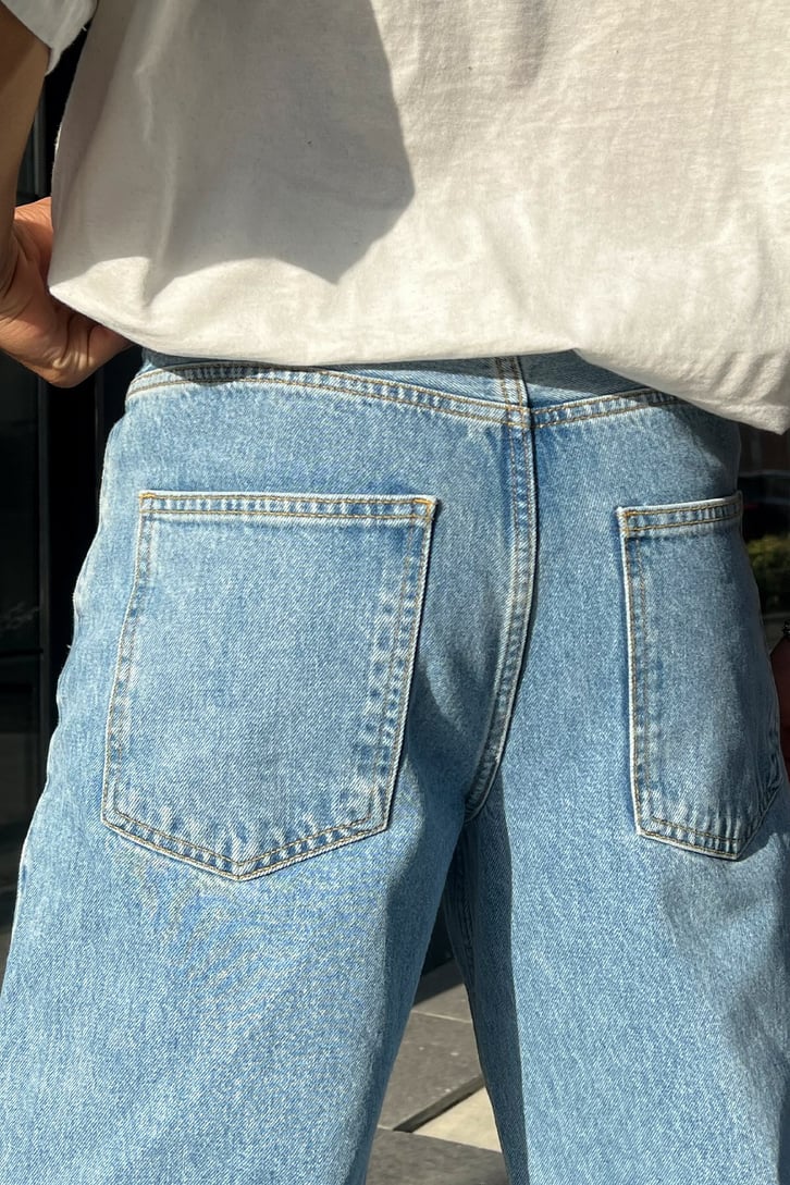 Basic Buz Mavi Baggy Jean