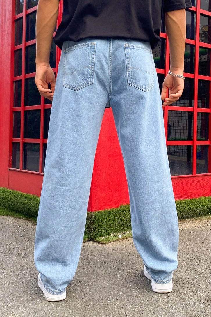 Basic Buz Mavi Baggy Jean