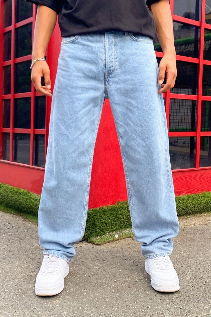 Basic Buz Mavi Baggy Jean