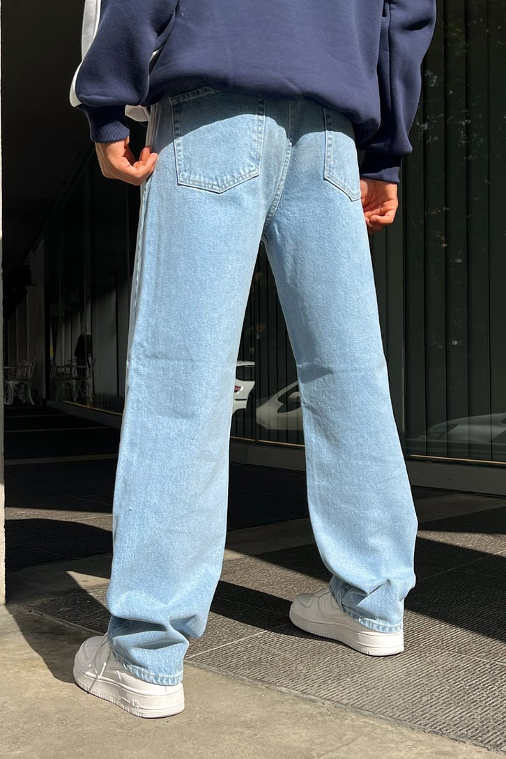 Basic Buz Mavi Baggy Jean