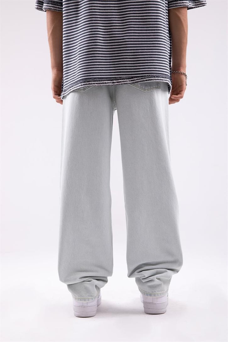 Basic Buz Mavi Baggy Jean