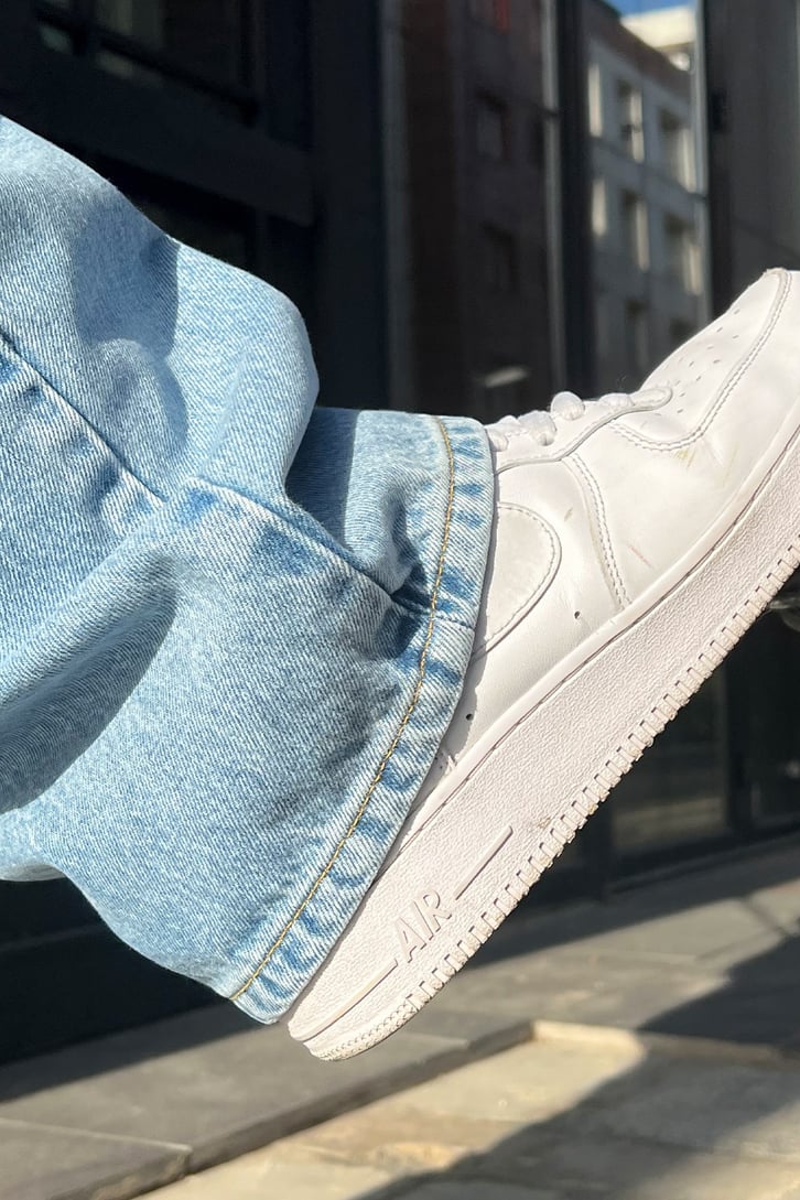 Basic Buz Mavi Baggy Jean
