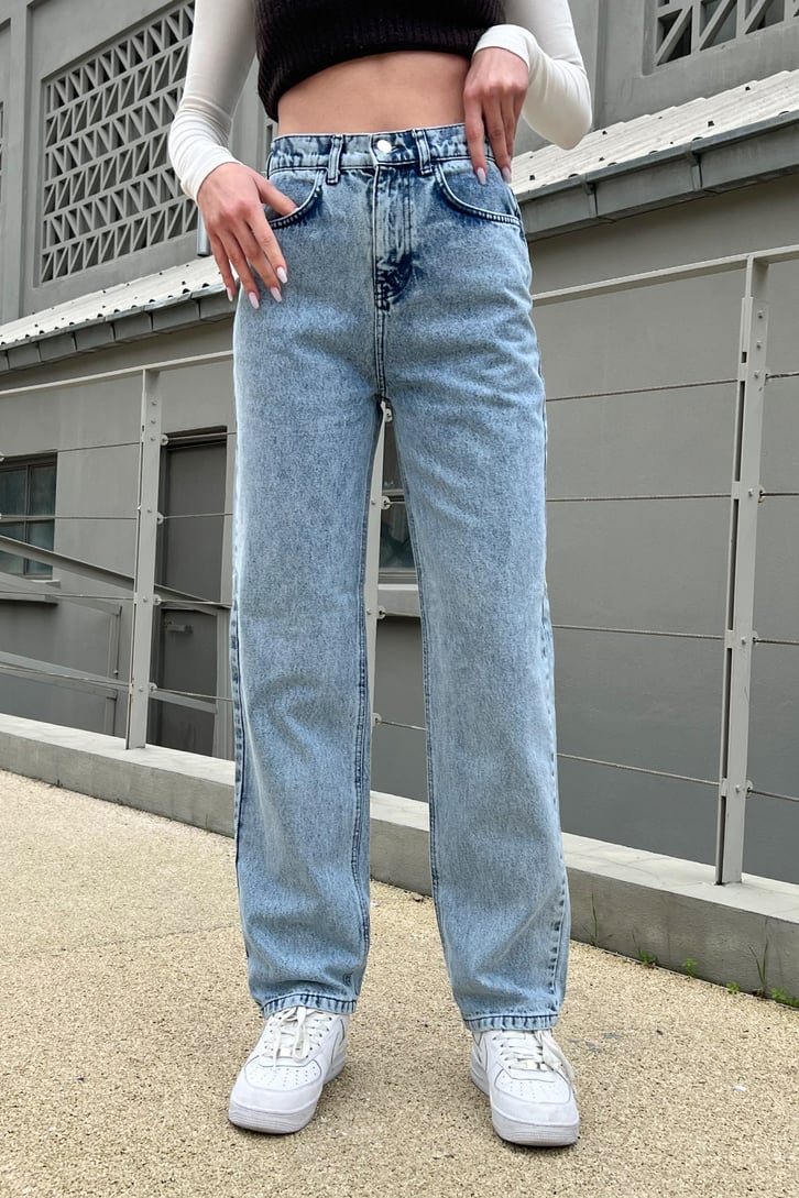 Basic Buz Mavi Baggy Jean