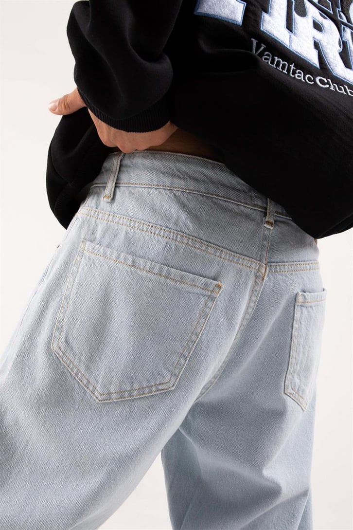 Basic Buz Mavi Baggy Jean