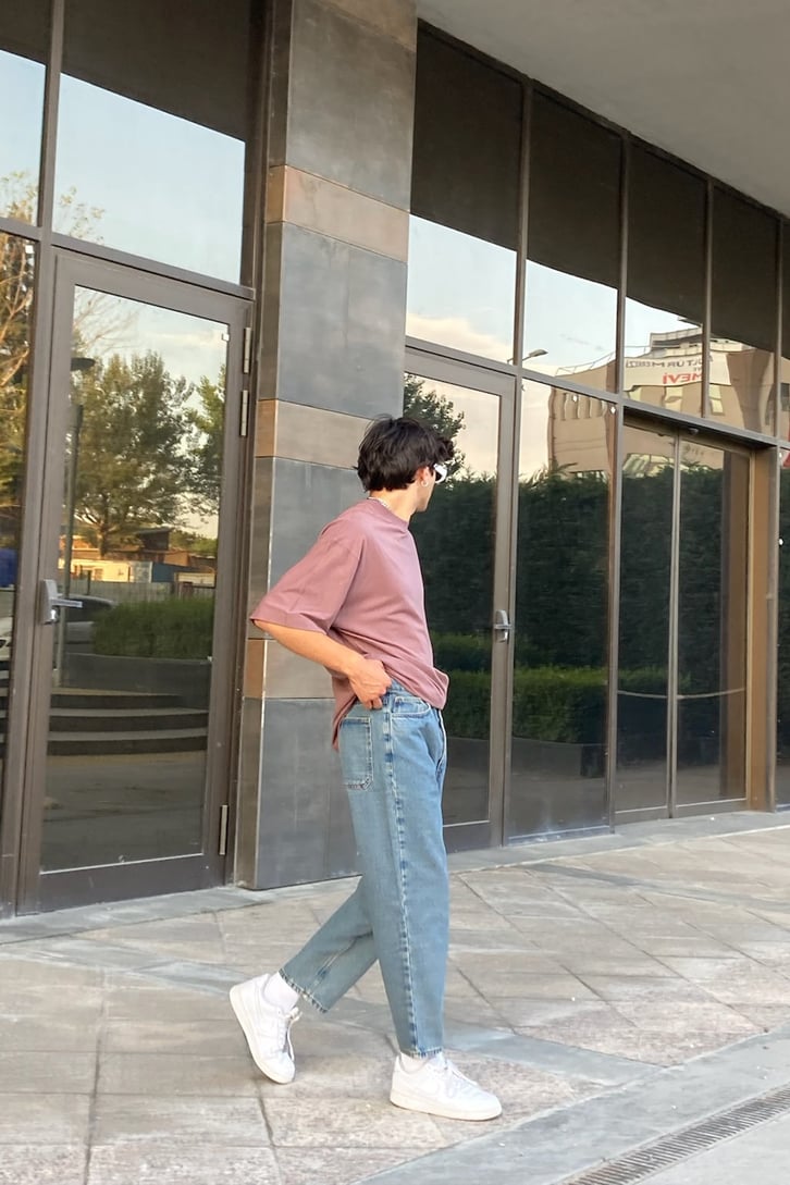 Basic Buz Mavi Mom Jean