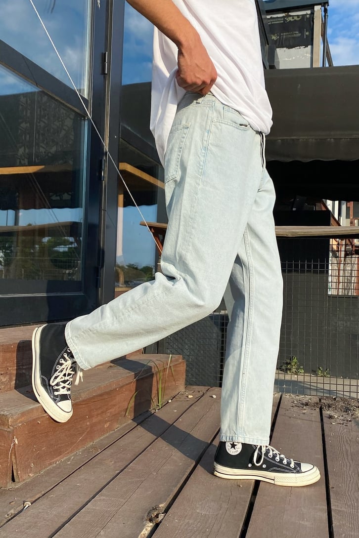 Basic Buz Mavi Mom Jean