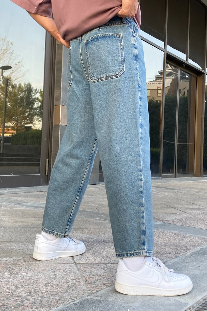 Basic Buz Mavi Mom Jean