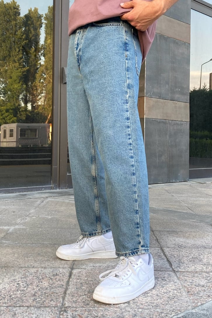 Basic Buz Mavi Mom Jean