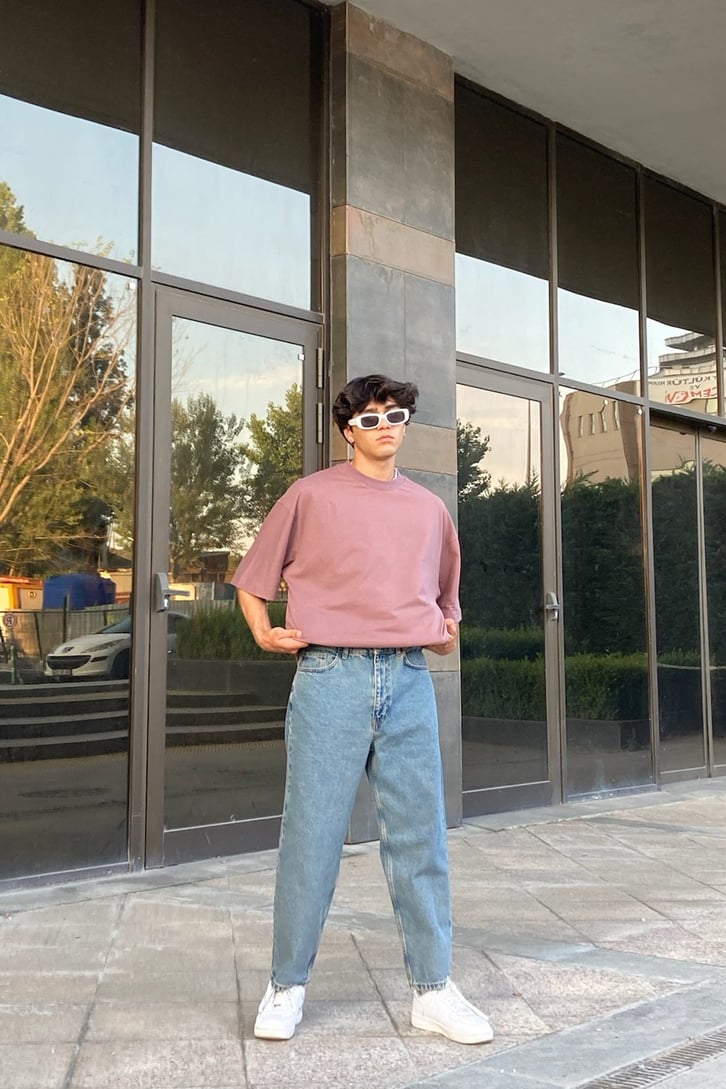 Basic Buz Mavi Mom Jean