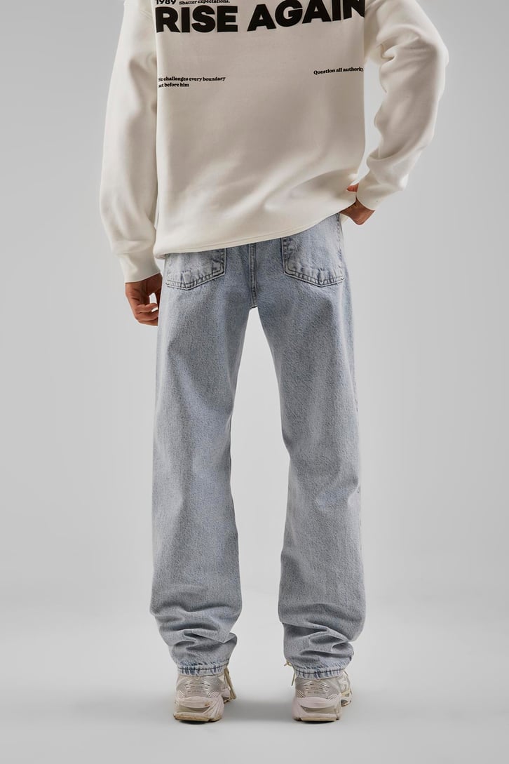 Basic Buz Mavi Relaxed Fit Jean