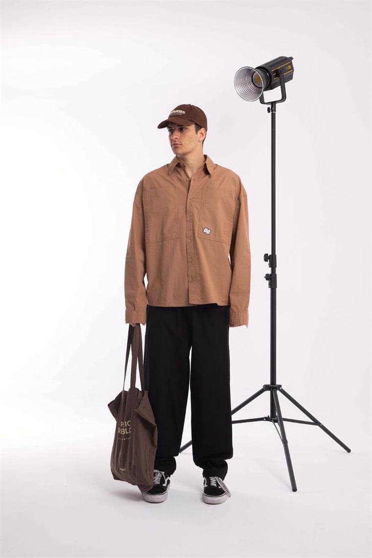 Basic Camel Uzun Kollu Poplin Gömlek