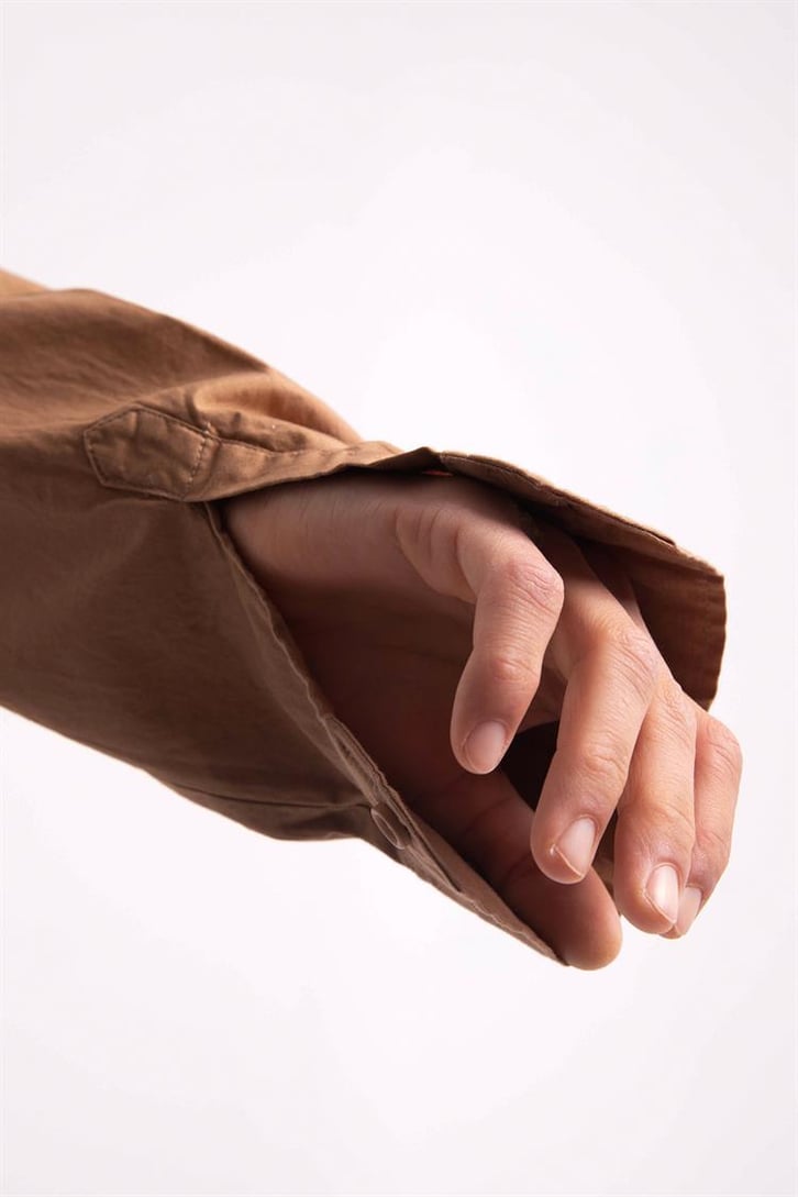 Basic Camel Uzun Kollu Poplin Gömlek