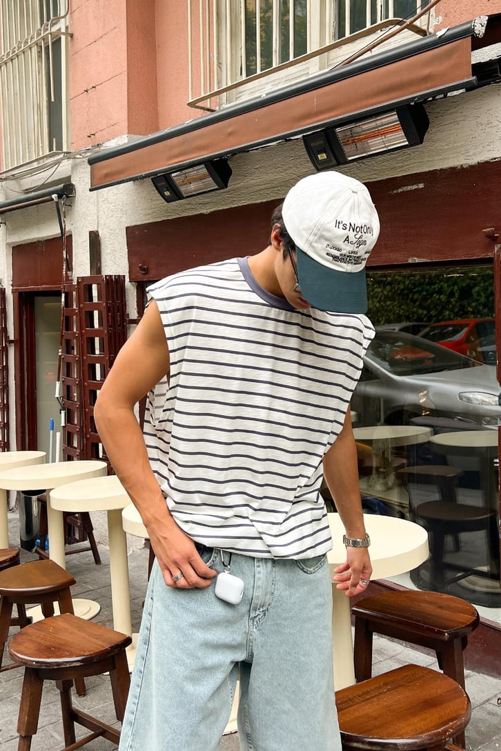 Basic Çizgili Atlet