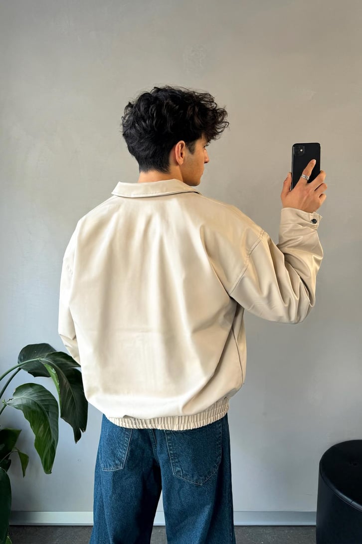 Basic Deri Oversize Ceket