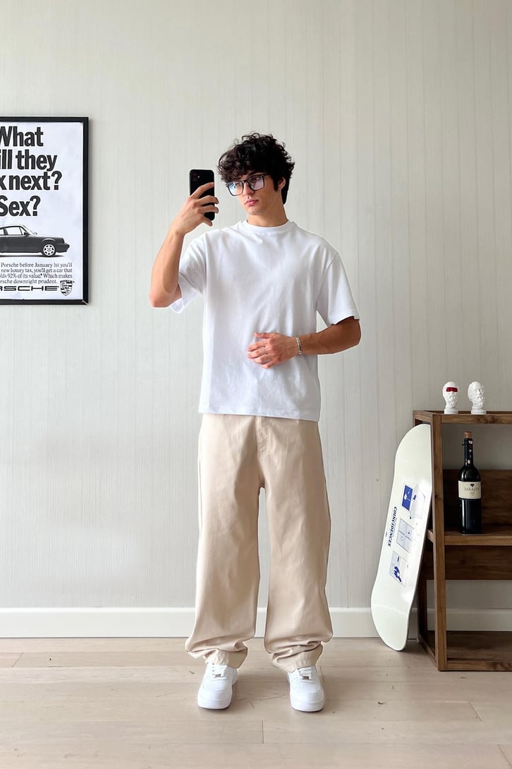 Basic Dokulu Regular Fit Tişört