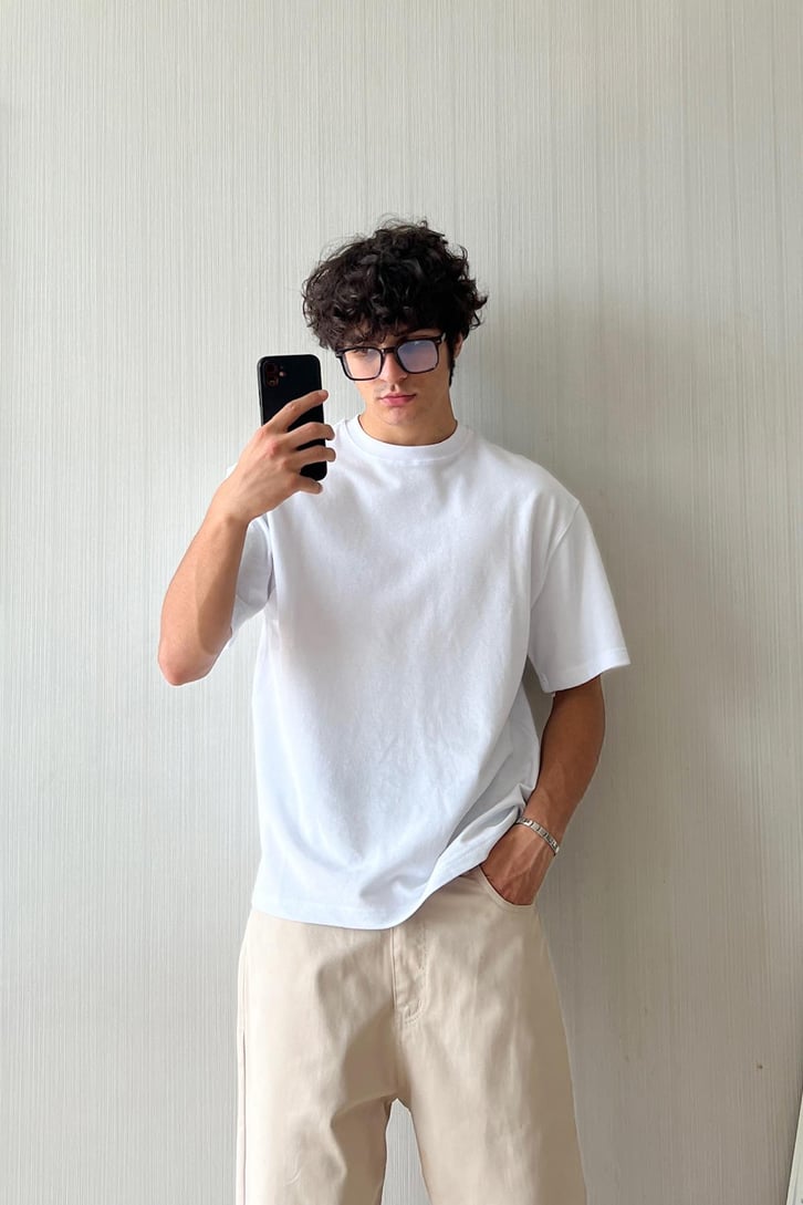 Basic Dokulu Regular Fit Tişört