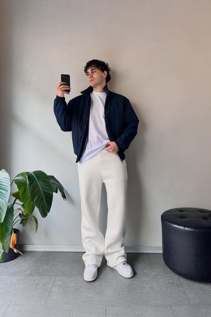 Basic Ekru Baggy Eşofman Altı