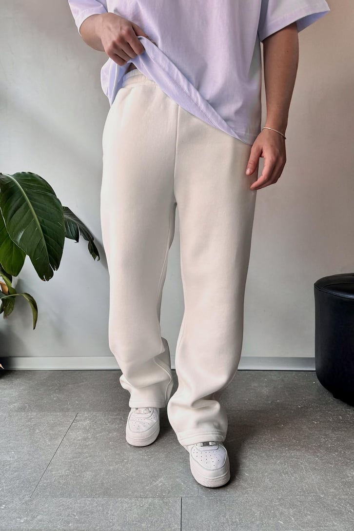 Basic Ekru Baggy Eşofman Altı
