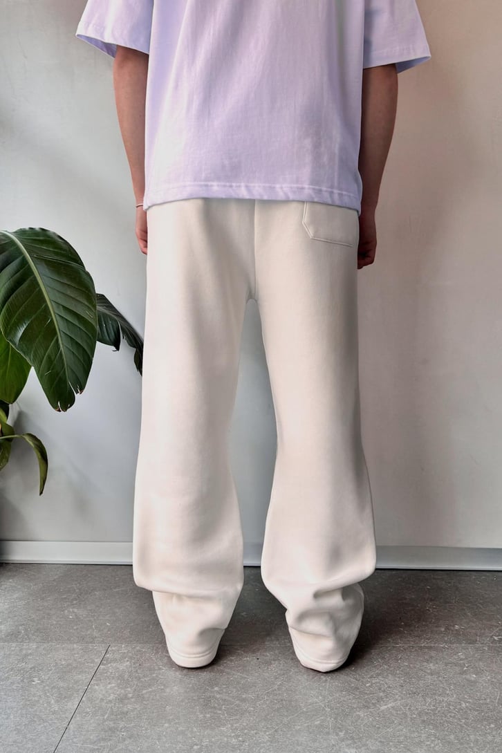 Basic Ekru Baggy Eşofman Altı